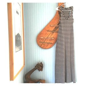 100% cotton gap striped maxi dress xs